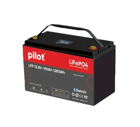 Pilot LFP 1.28kWh 12.8V 100Ah Lithium Battery